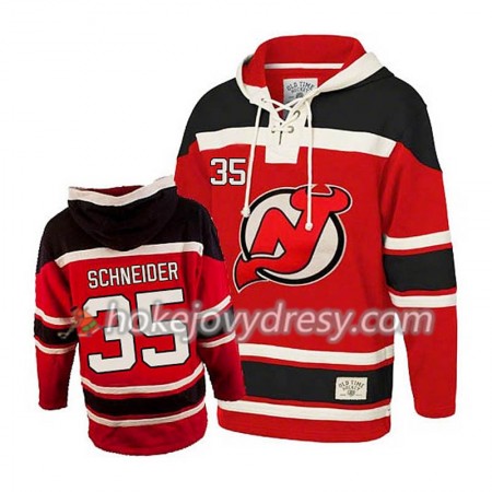 New Jersey Devils Cory Schneider 35 Červená Sawyer Mikiny Hooded - Pánské